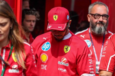 Macaristan GP GP GP F1 2025, 3 Ağustos 2025, Budapeşte, Macaristan - Ferrari Formula 1 Lewis Hamilton sürücüsü