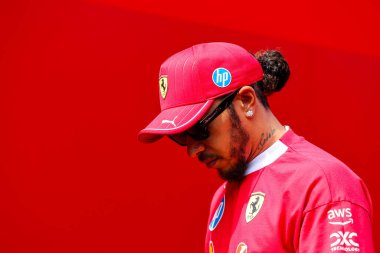 Macaristan GP GP GP F1 2025, 3 Ağustos 2025, Budapeşte, Macaristan - Ferrari Formula 1 Lewis Hamilton sürücüsü