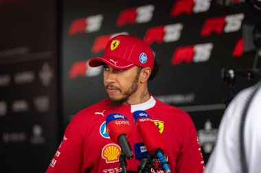 Macaristan GP GP GP F1 2025, 3 Ağustos 2025, Budapeşte, Macaristan - Ferrari Formula 1 Lewis Hamilton sürücüsü