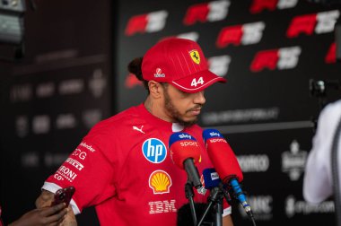Macaristan GP GP GP F1 2025, 3 Ağustos 2025, Budapeşte, Macaristan - Ferrari Formula 1 Lewis Hamilton sürücüsü