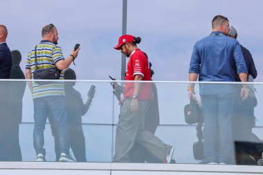 Macaristan GP GP GP F1 2025, 3 Ağustos 2025, Budapeşte, Macaristan - Ferrari Formula 1 Lewis Hamilton sürücüsü