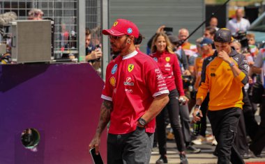 Macaristan GP GP GP F1 2025, 3 Ağustos 2025, Budapeşte, Macaristan - Ferrari Formula 1 Lewis Hamilton sürücüsü