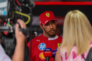 Macaristan GP GP GP F1 2025, 3 Ağustos 2025, Budapeşte, Macaristan - Ferrari Formula 1 Lewis Hamilton sürücüsü