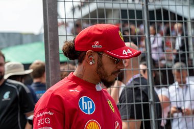 Macaristan GP GP GP F1 2025, 3 Ağustos 2025, Budapeşte, Macaristan - Ferrari Formula 1 Lewis Hamilton sürücüsü