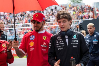 Macaristan GP GP GP F1 2025, 3 Ağustos 2025, Budapeşte, Macaristan - Ferrari Formula 1 Lewis Hamilton sürücüsü