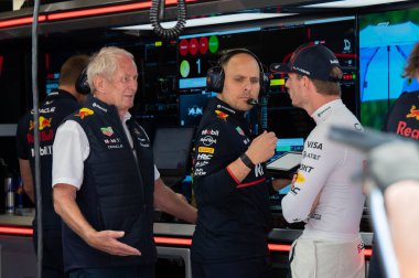 Macaristan GP GP GP F1 2025 3 Ağustos 2025 tarihinde Budapeşte, Macaristan - Formula 1 Red Bull için Max Verstappen sürücüsü