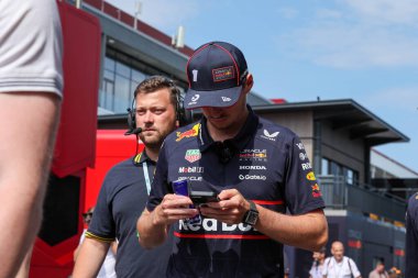 Macaristan GP GP GP F1 2025 3 Ağustos 2025 tarihinde Budapeşte, Macaristan - Formula 1 Red Bull için Max Verstappen sürücüsü