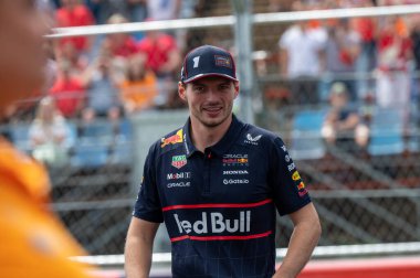 Macaristan GP GP GP F1 2025 3 Ağustos 2025 tarihinde Budapeşte, Macaristan - Formula 1 Red Bull için Max Verstappen sürücüsü