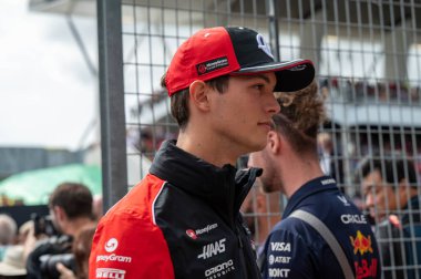 Macaristan GP GP GP F1 2025, 3 Ağustos 2025, Budapeşte, Macaristan - Haas için Formula 1 Oliver Bearman sürücüsü