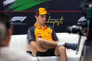 Macaristan GP GP GP F1 2025, 3 Ağustos 2025, Budapeşte, Macaristan - McLaren Formula 1 Oscar Piastri sürücüsü