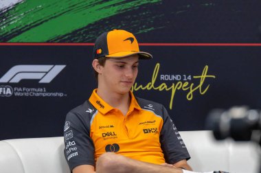 Macaristan GP GP GP F1 2025, 3 Ağustos 2025, Budapeşte, Macaristan - McLaren Formula 1 Oscar Piastri sürücüsü