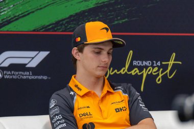 Macaristan GP GP GP F1 2025, 3 Ağustos 2025, Budapeşte, Macaristan - McLaren Formula 1 Oscar Piastri sürücüsü