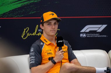 Macaristan GP GP GP F1 2025, 3 Ağustos 2025, Budapeşte, Macaristan - McLaren Formula 1 Oscar Piastri sürücüsü