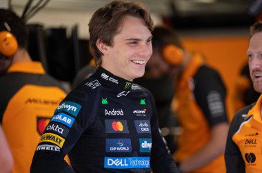 Macaristan GP GP GP F1 2025, 3 Ağustos 2025, Budapeşte, Macaristan - McLaren Formula 1 Oscar Piastri sürücüsü