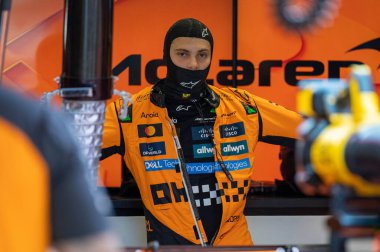 Macaristan GP GP GP F1 2025, 3 Ağustos 2025, Budapeşte, Macaristan - McLaren Formula 1 Oscar Piastri sürücüsü