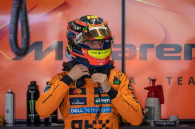 Macaristan GP GP GP F1 2025, 3 Ağustos 2025, Budapeşte, Macaristan - McLaren Formula 1 Oscar Piastri sürücüsü