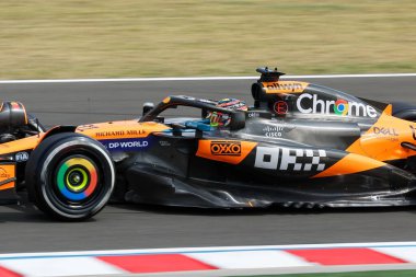 Macaristan GP GP GP F1 2025, 3 Ağustos 2025, Budapeşte, Macaristan - McLaren Formula 1 Oscar Piastri sürücüsü