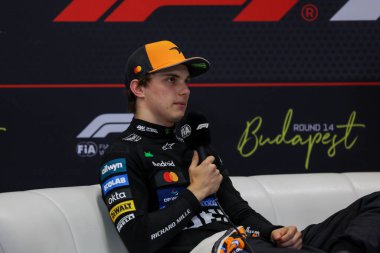 Macaristan GP GP GP F1 2025, 3 Ağustos 2025, Budapeşte, Macaristan - McLaren Formula 1 Oscar Piastri sürücüsü