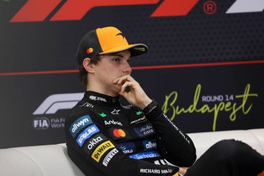 Macaristan GP GP GP F1 2025, 3 Ağustos 2025, Budapeşte, Macaristan - McLaren Formula 1 Oscar Piastri sürücüsü
