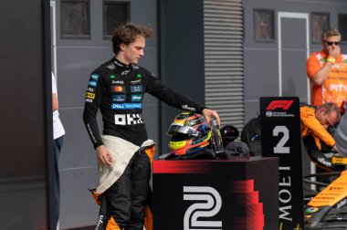 Macaristan GP GP GP F1 2025, 3 Ağustos 2025, Budapeşte, Macaristan - McLaren Formula 1 Oscar Piastri sürücüsü