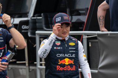 Macaristan GP GP GP F1 2025 3 Ağustos 2025 tarihinde Budapeşte, Macaristan - Red Bull için Formula 1 Yuki Tsunoda sürücüsü