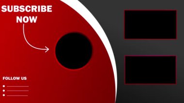 Renkli şablon tasarımını bitir ve 4k animasyonuna abone ol