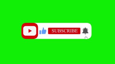 uyarı düğmesi animasyon yeşil ekran logosu 4k alfa kanalı gibi abone olun