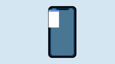 mobil yazılım güncelleme işleme çubuğu ile telefon ekranında canlandırma