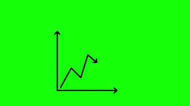 2d borsa şamdanları canlandırma yeşil ekran arkaplan 4k büyür