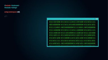 Bilgisayar korsanı ekranı pencere çalıştırma programı kod 4 k 'yi gösterir