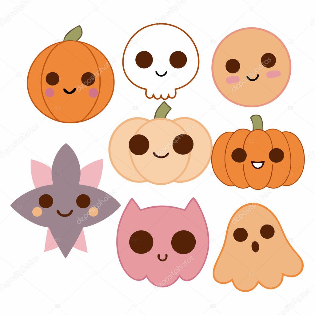 Happy Halloween Vector, Halloween silhouette collection, Halloween elements set, Halloween poster, Halloween background, banner, flyer, pumpkin