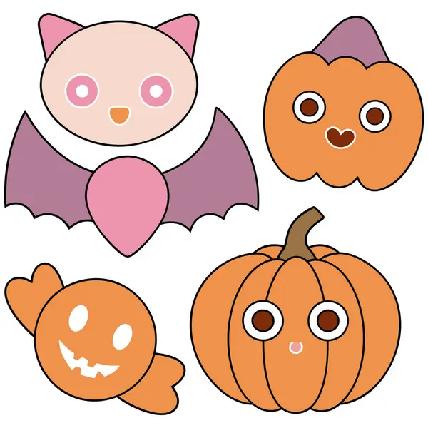 Mutlu Cadılar Bayramı Korkunç Balkabağı arka plan vektör çizimi