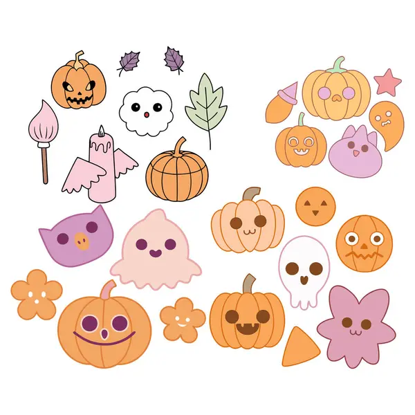 stock vector Happy halloween day decoration vector pumpkin background