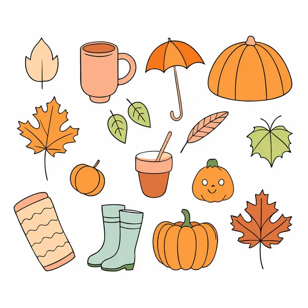 Cadılar Bayramı dekorasyonu, balkabağı arka planı ve Cadılar Bayramı elementleri seti kutlu olsun.