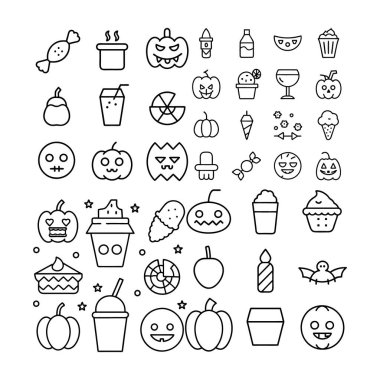 Cadılar Bayramı çizgi sanatı, özet ve clipart vektörü