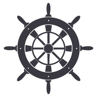 Gemi dümen vektör çizim