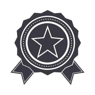 Başarı, kazanan rozet vektör illüstrasyonu