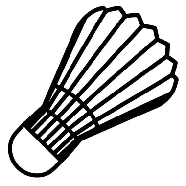 Shuttlecock vektör silueti ve illüstrasyon