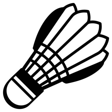 Shuttlecock vektör silueti ve illüstrasyon