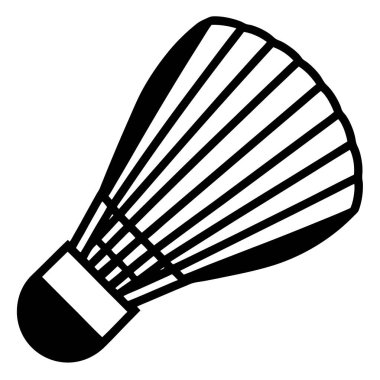 Shuttlecock vektör silueti ve illüstrasyon