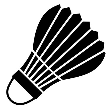 Shuttlecock vektör silueti ve illüstrasyon