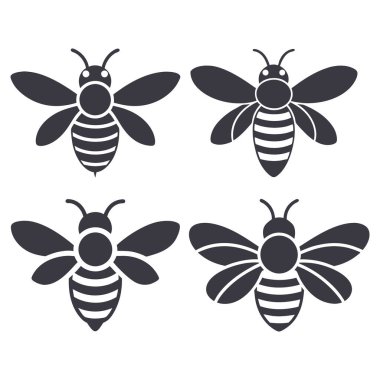 Arı vektör illüstrasyonu kümesi