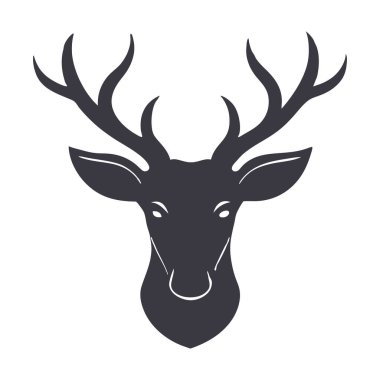 Geyik baş vektör silueti