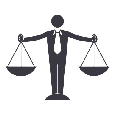 Hukuk vektörü sanat illüstrasyonu