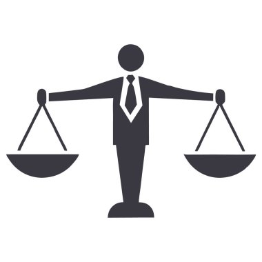 Hukuk vektörü sanat illüstrasyonu