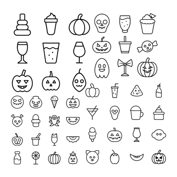 Cadılar Bayramı çizgi sanatı, özet ve clipart vektörü