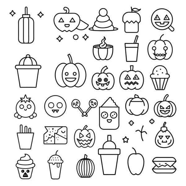 Cadılar Bayramı çizgi sanatı, özet ve clipart vektörü