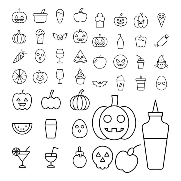 Cadılar Bayramı çizgi sanatı, özet ve clipart vektörü