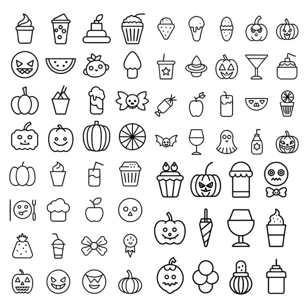 Halloween clipart, lineart, özet vektör çizimi