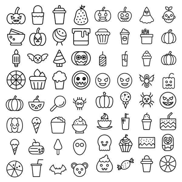 Halloween clipart, lineart, özet vektör çizimi
